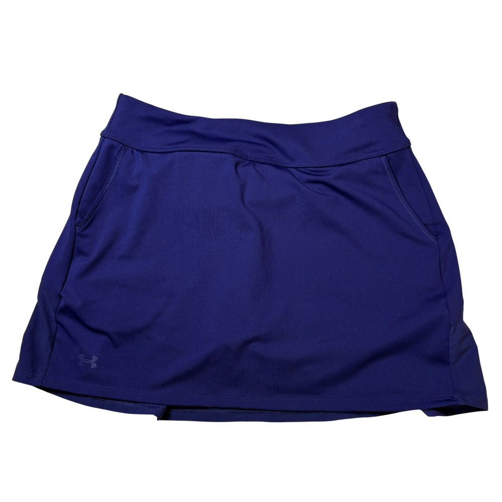 Under Armour Womens‎ Athletic Skort Purple Blue Tennis Golf Pleated Back Pockets